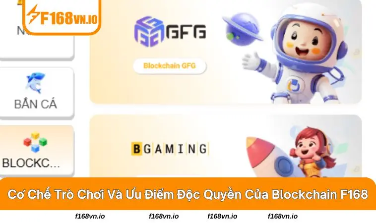Blockchain F168 2 Giao diện trò chơi thân thiện, làm nổi bật các nút quay thưởng