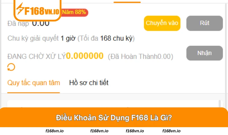 Người chơi cần đọc kỹ điều khoản trước khi bắt đầu tham gia F168
