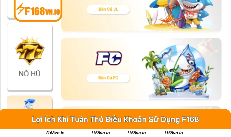 Người chơi có thể tham gia trải nghiệm F168 sau khi tuân thủ điều khoản