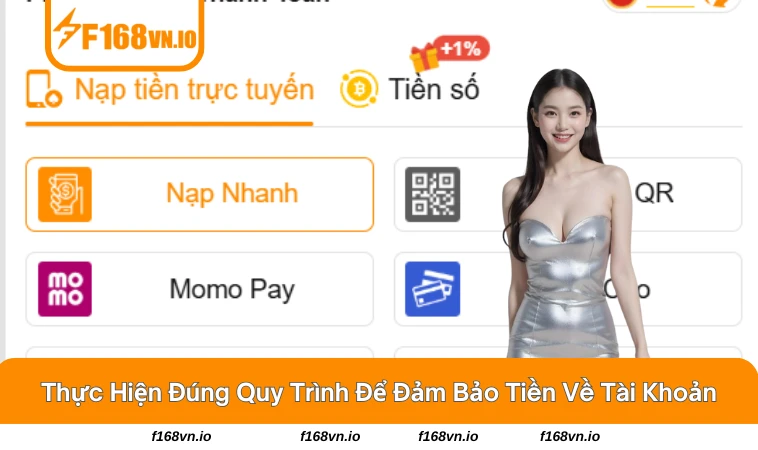 F168 32 Điền số tiền cần rút và chọn phương thức để rút tiền