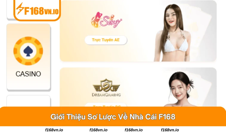 Giới Thiệu F168 1 Giao diện chính của F168 hiện đại, thân thiện và dễ thao tác