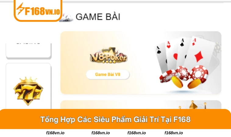 Giới Thiệu F168 3 Sảnh chơi tại F168 đa dạng thể loại, phù hợp mọi người chơi