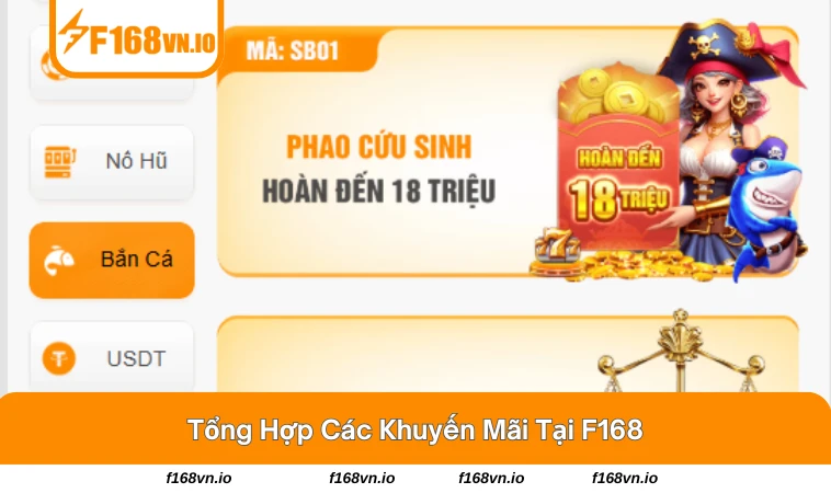 Các chương trình khuyến mãi đang có tại F168