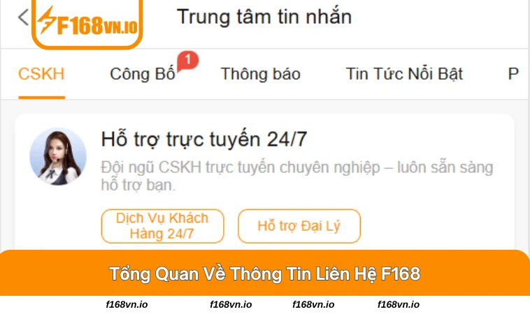 Liên Hệ F168 1 Nhân viên tổng đài hỗ trợ người chơi tại F168