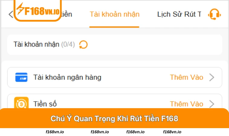 Rút Tiền F168 3 Cần kiểm tra bảo mật và thông tin trước khi rút tiền